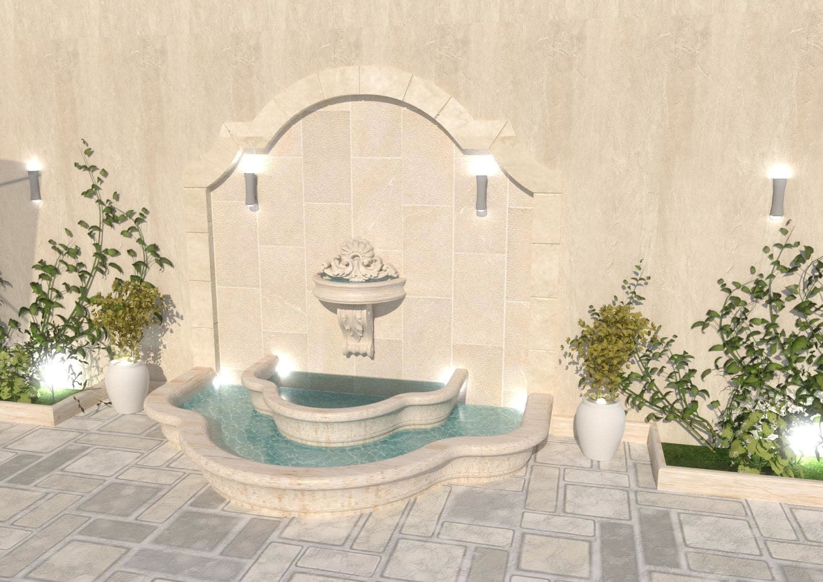Fountain water feature by QFountains