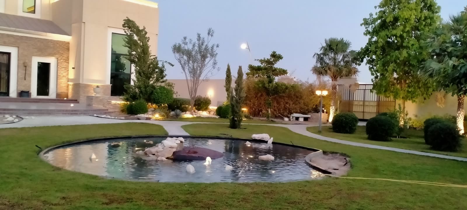 Landscape water feature by QFountains