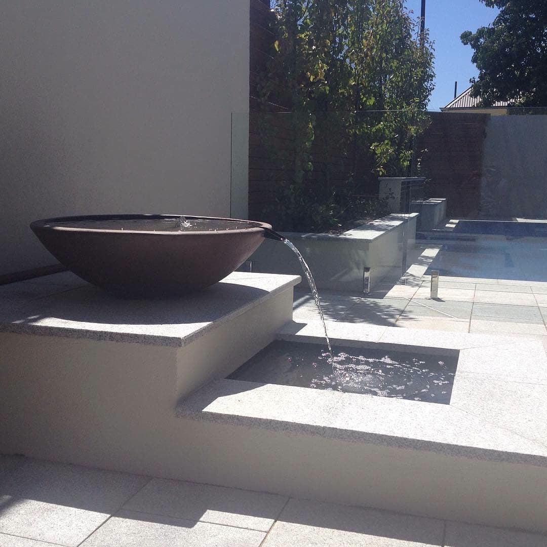 Landscape water feature by QFountains