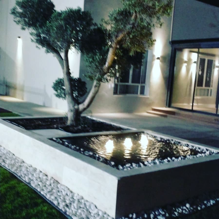 Landscape water feature by QFountains