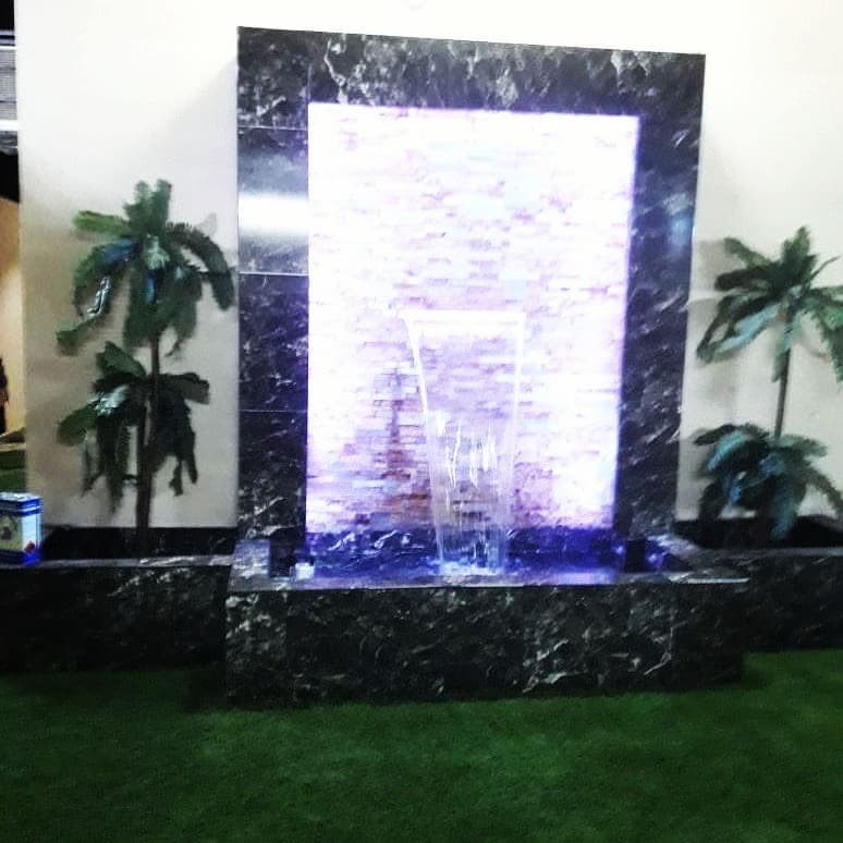 Waterfall water feature by QFountains, view 2