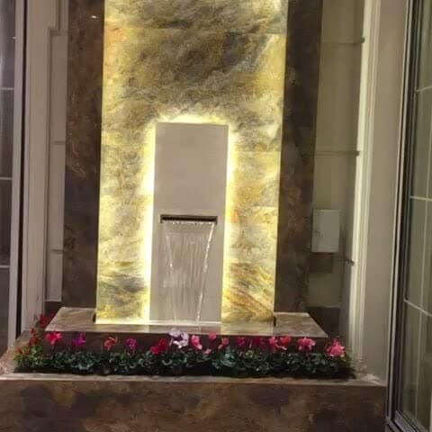 Waterfall water feature by QFountains, view 6