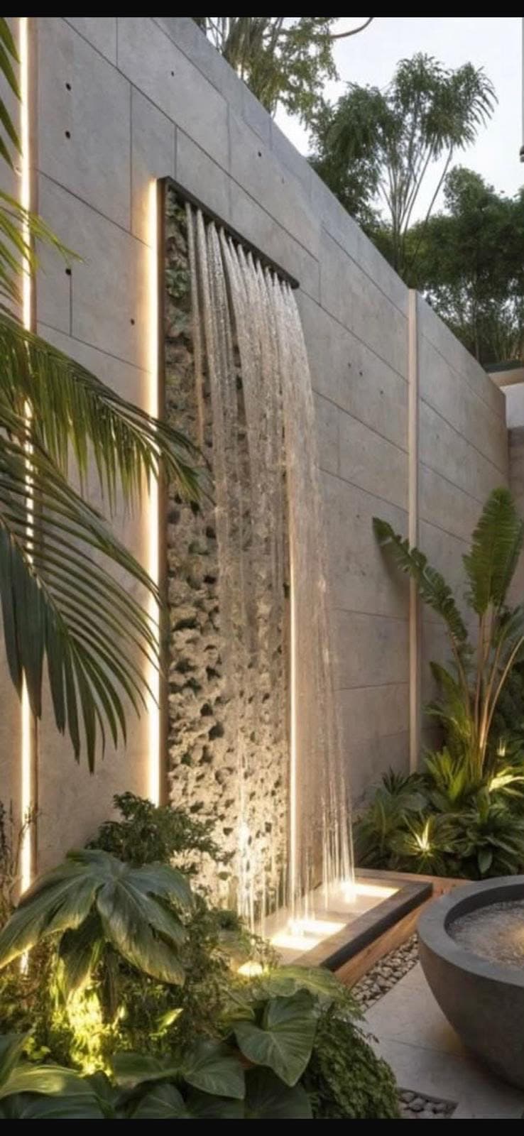 Waterfall water feature by QFountains, view 4